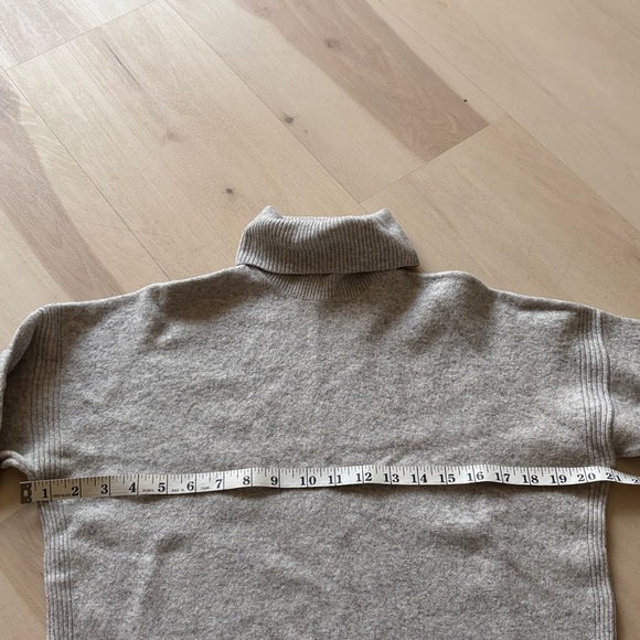 REISS cashmere blend womens sz large gray turtle neck sweater $450 - Picture 6 of 9
